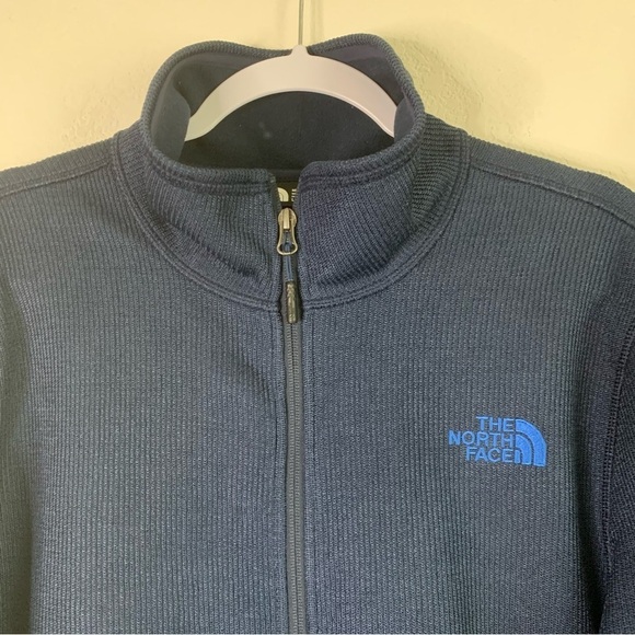 The north face Mens blue ribbed fleece lined full zip jacket L - Picture 6 of 8